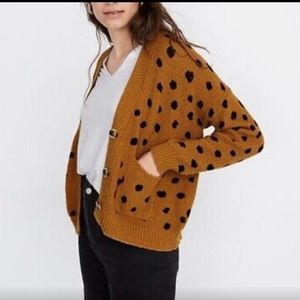 LAST CHANCE Women’s XS Madewell Hillview Cardigan Sweater in Painted Spots